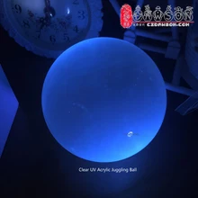 Акриловый шар для жонглирования 75 мм прозрачный УФ-Мячик с шариковым мешком