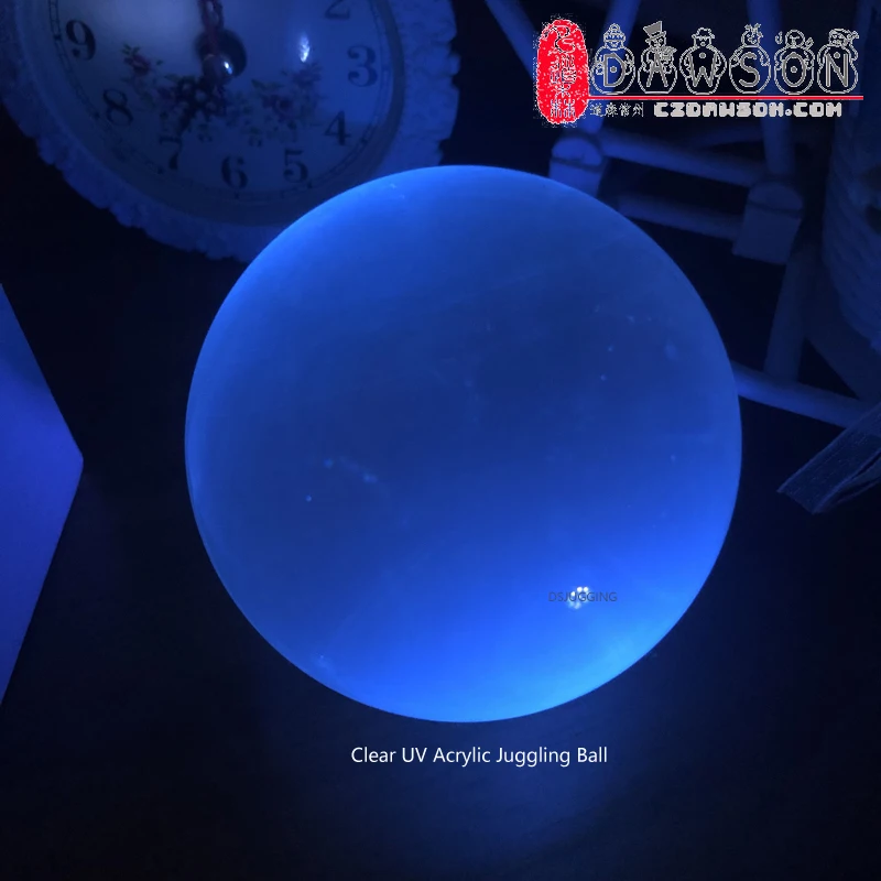 

DSJUGGLING 75mm Acrylic Contact Juggling Ball Clear UV Ball with Ball-Bag