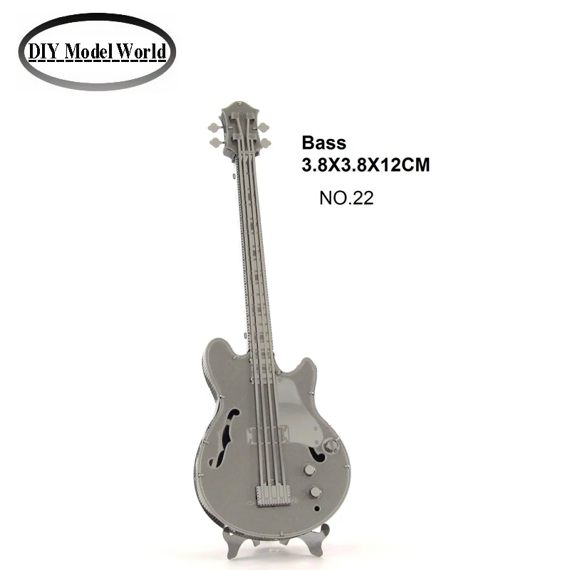 Bass Musical Instruments model best gift for kids educational toys New arrival 3D DIY metal model