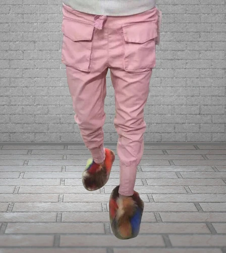 Весенние и осенние новые тонкие микро-эластичные кожаные брюки женские шаровары из искусственной кожи высококачественные штаны Свободные Штаны - Цвет: Pink