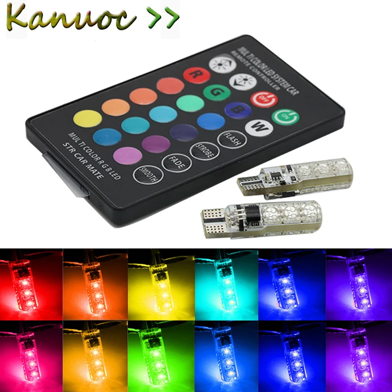 

RGB Canbus Error Free Car Wedge Light W5W T10 194 LED Auto Lamp Bulb For Opel Astra h j g Corsa Zafira Insignia Vectra b c d