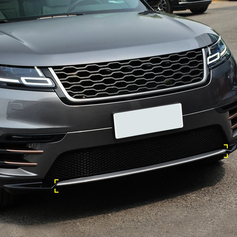 Подходит для высокооборудованной! Для Land Rover Range Rover Velar внешняя стальная матовая Защитная крышка переднего бампера 1