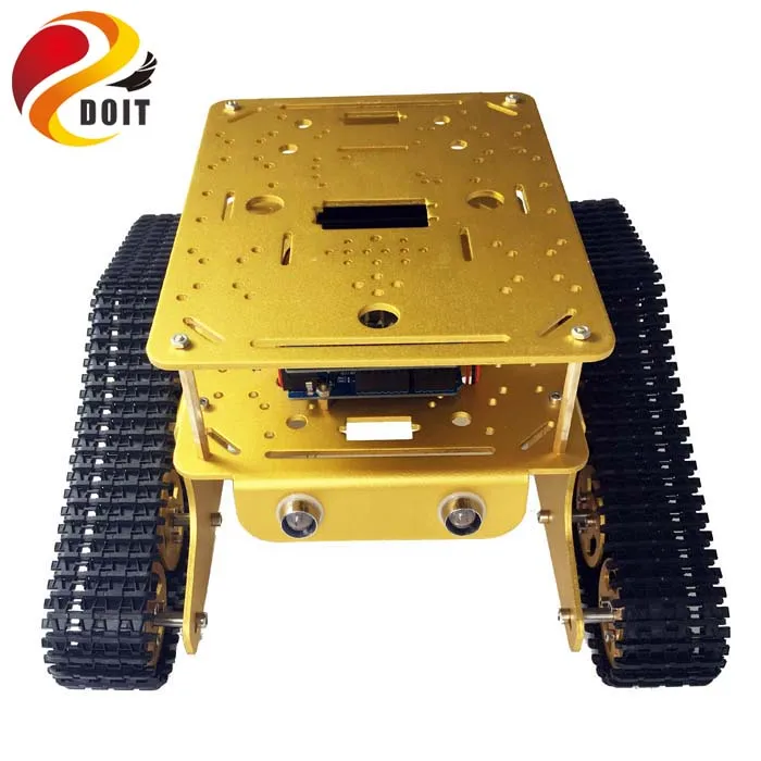 US $111.54 Original Double Decker Tank WiFi RC T300 from ESPduino Development Kit with L293D Motor Shield for Arduino UNO