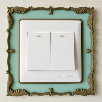 

Fashion Classic Opening Stickers Wall Stickers Protective Cover 3D Stereo Non-stick Light Switch Decorative Wall Socket Posters