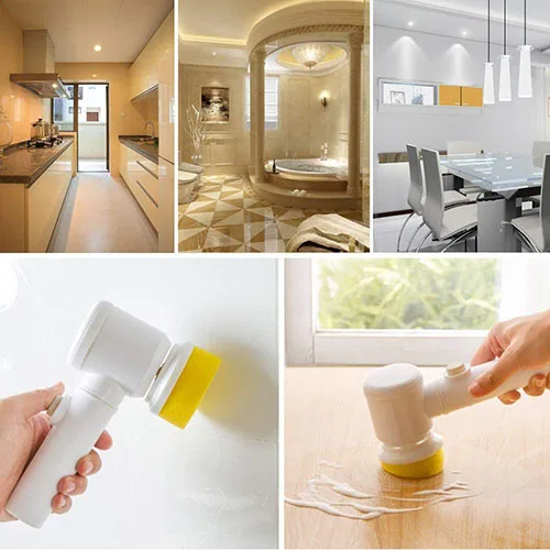 3 в 1 вращающийся очиститель щелевая кухонная Ванна поверхность электрическая ЧИСТКА ТУАЛЕТ домашнее приспособление для чистки в ванной комнате губка для мытья посуды