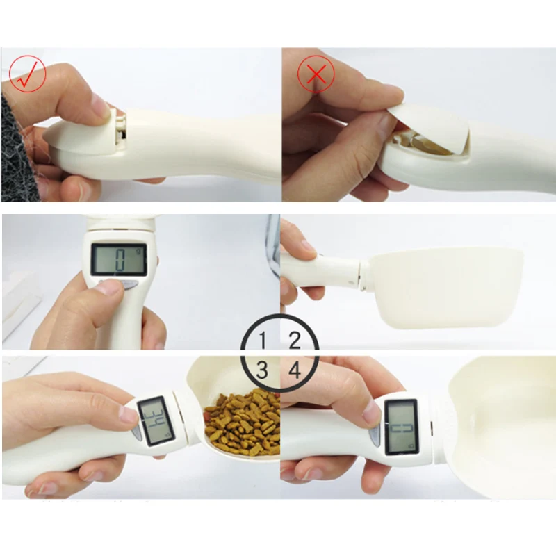 

Electronic Measuring Spoon Scale Portable Pet Food Water Scoop with Digital Display SLC88