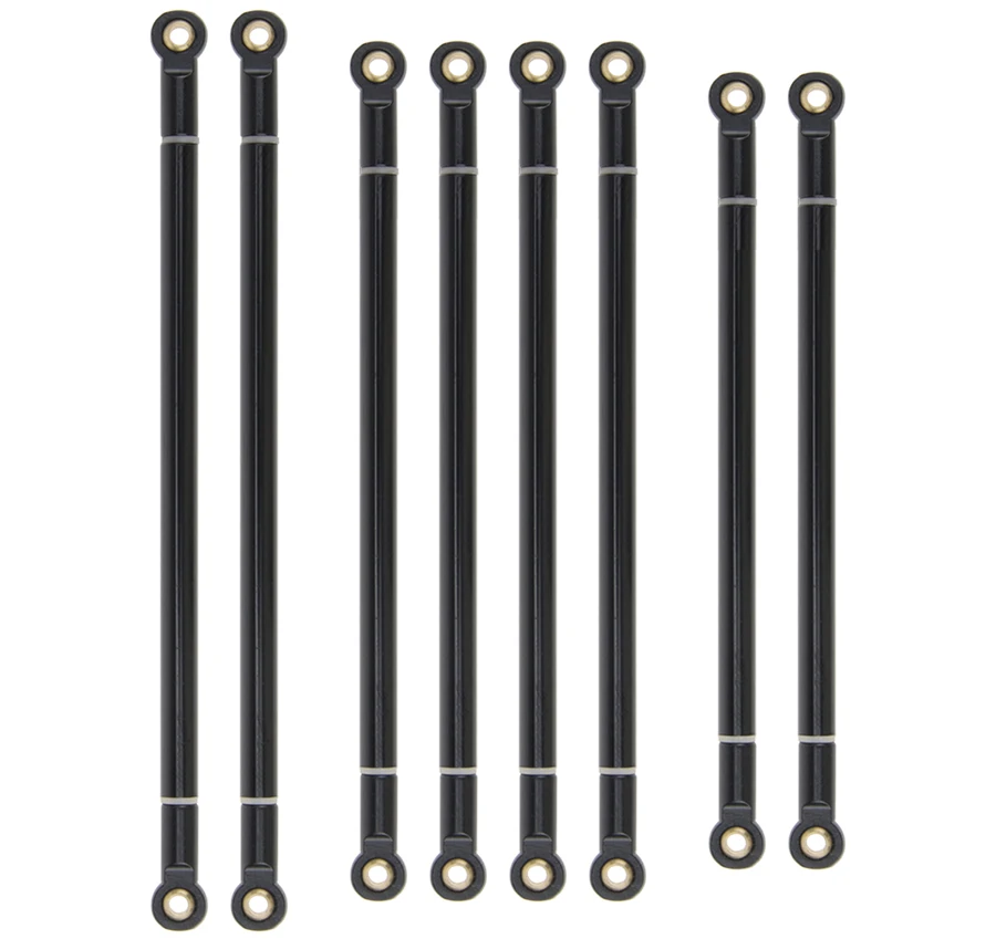 

8PCS Linkage Pull Rod Front/Rear Pulling Steering Servo Link Rods Arm with M3 Ball Head for 1/10 SCX10 RC Cars
