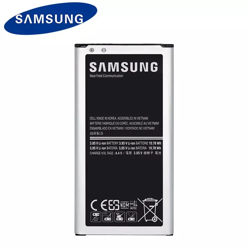 EB-BG900BBU Оригинальная батарея Samsung Galaxy S5 G900S G900F G9008V 9006V 9008W 9006W с ближней бесконтактной связи EB-BG900BBC Замена Батарея