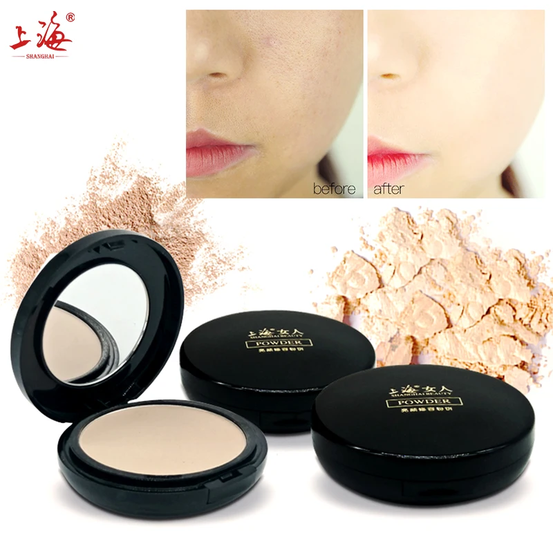 

SHANGHAI BEAUTY Bright Shading Powder 2 Colors Make Up Pressed 3D Mineral Face Powder Highlighter Bronzer Oil Absorption