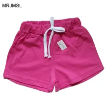 Детская одежда; детские штаны для маленьких мальчиков; летние шорты; пляжные однотонные ярко-синие, серые, красные, желтые шорты для девочек