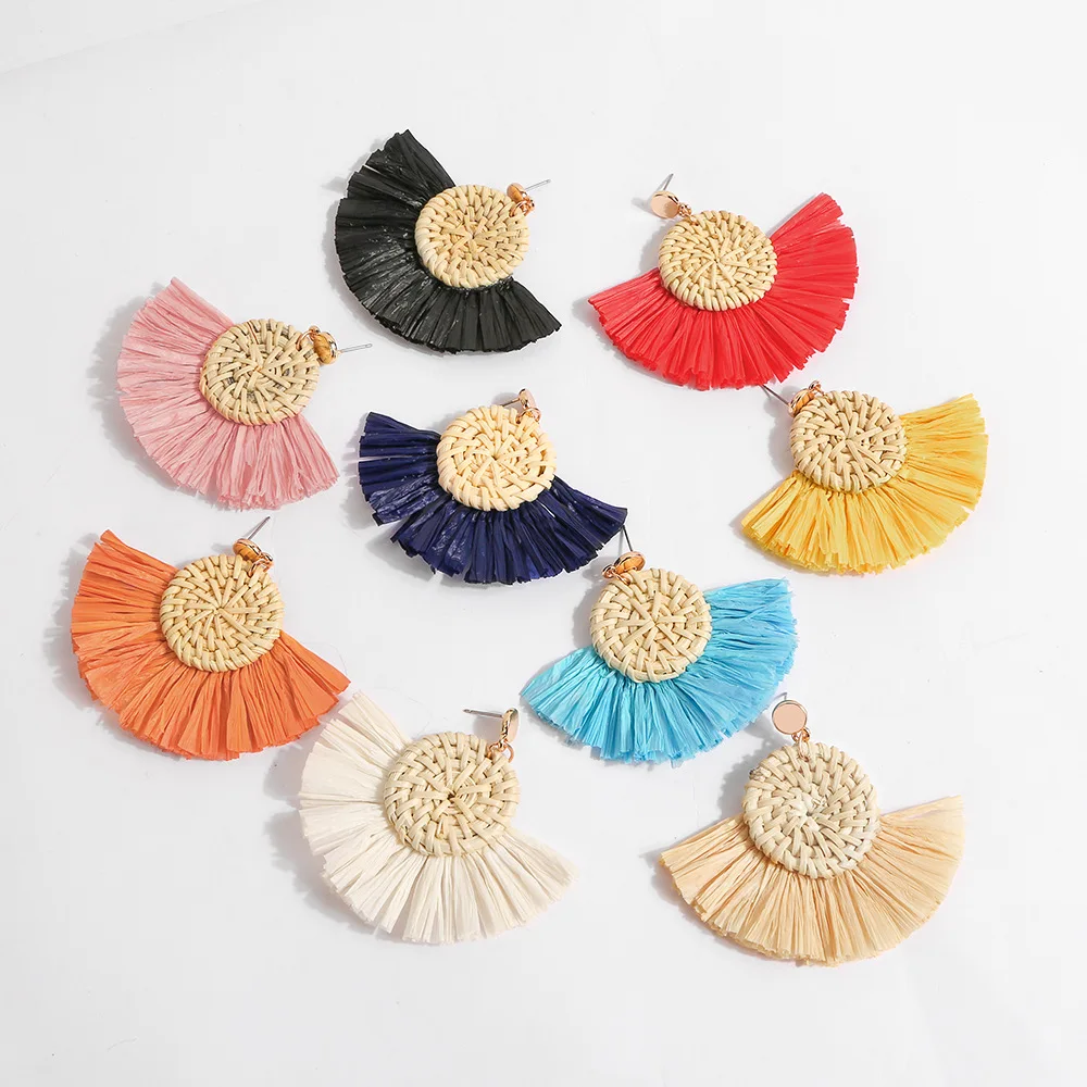 NEW Fashion Women Bohemia Shell Tassel Earrings Fan Dangle Earrings Jewelry Gift