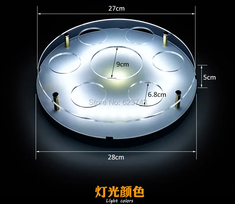 6-рюмку отверстие и 1-шампанское отверстие круговой СВЕТОДИОДНЫЙ светильник поднос держатель пуля чашки аккумуляторная выстрел стекло стойки ведро льда