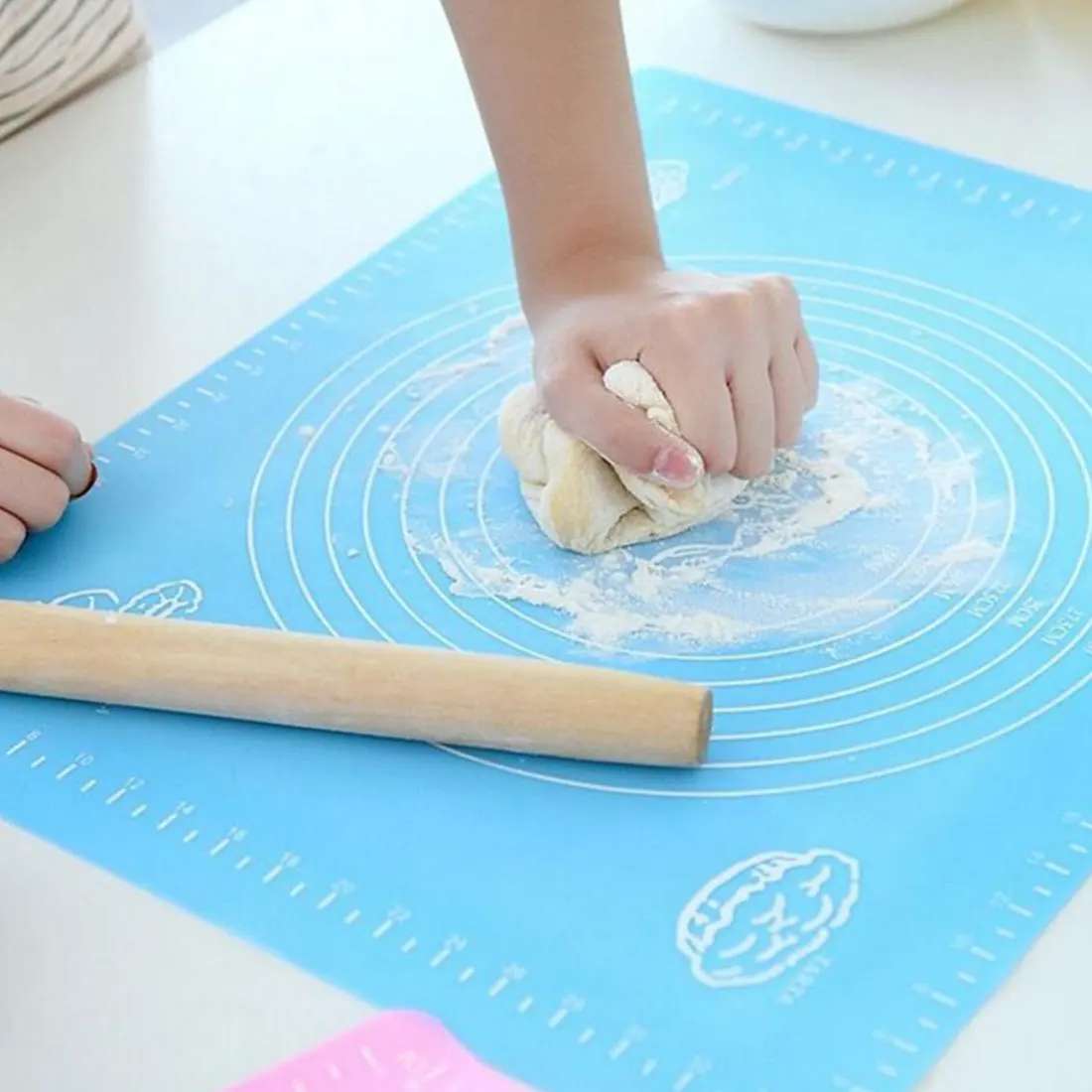 

50*40cm Silicone Baking Mat Thickening Flour Rolling Scale Mat Kneading Dough Pad Baking Pastry Rolling Mat Bakeware Liners