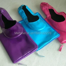 Стиль Патент Pu Водонепроницаемый Складной Балетная Обувь Красочные После Партия Обуви