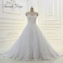 Реальное изображение Роскошная свадебная одежда вышивка Бисер длинные свадебное платье с длинным подолом свадебное платье 2019 Свадебные