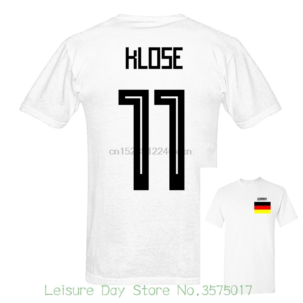 

2018 Newest Germany Klose Number 11 Russia World Match Cup 10 Colors T Shirt Mens Fans Footballer Short Sleeve Tee Classic
