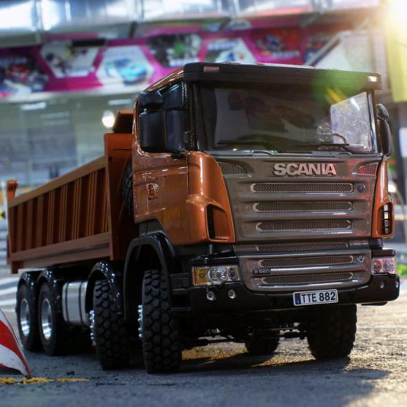 1/14 самосвал Scania полный привод 8X8 гидравлический самосвал  высокий крутящий момент Электрический модель LS-20130002 RCLESU Tamiya грузовик