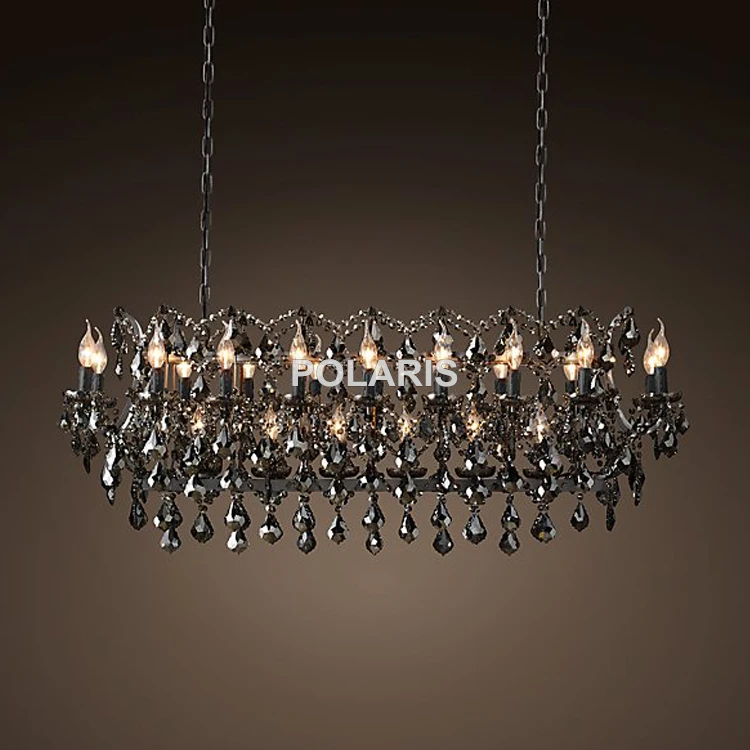 Vintage Smoky Crystal Chandelier Lighting Black Candle Chandeliers Smoky Crystal Chandelier Lighting