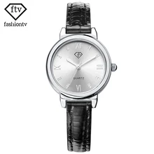 FTV Élégant En Cuir Bande Quartz Lady Montre 2016 Nouveau Design Femme Montres Bureau Casual Étanche Montre Femme Marque De Luxe