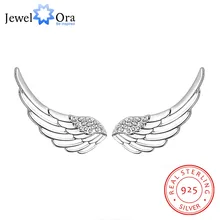 Стильные серьги-гвоздики из стерлингового серебра 925 пробы серьги в форме крыла ангела для женщин милый ювелирный Подарок на юбилей(Jewelora EA103022