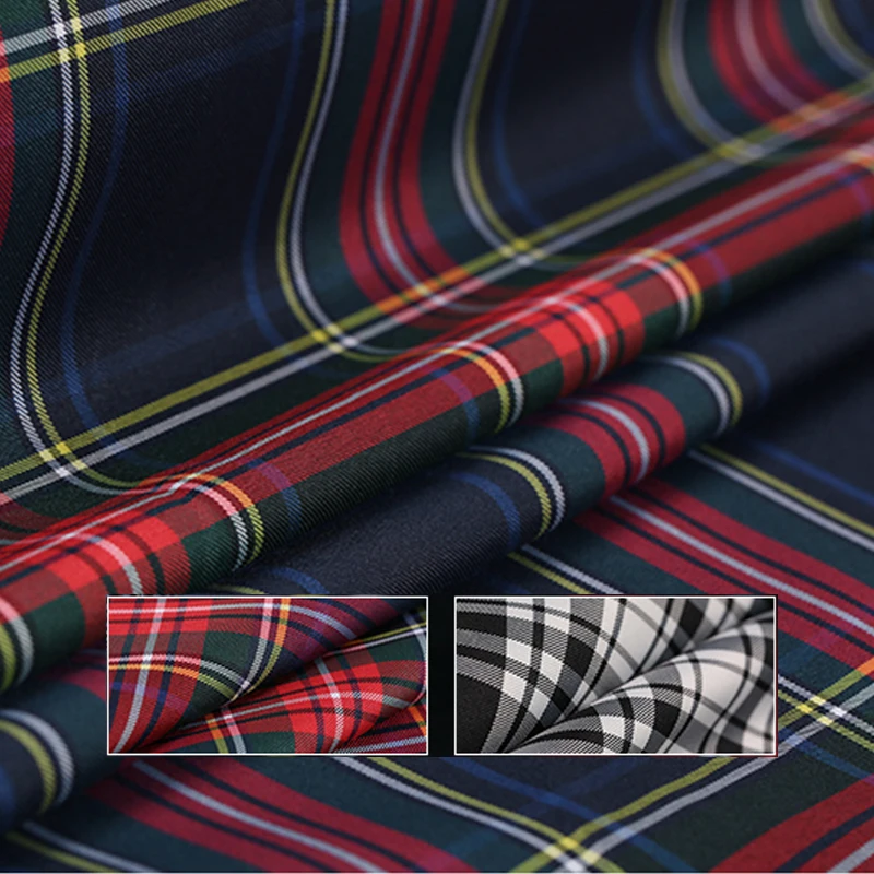 

110CM Wide Check Print Spring and Autumn Coat Outwear Overcoat Jacket Polyester Lining Fabric DE620