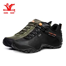 Xiang Guan Hiking Shoes Winter Low Cut Boots Outdoor Sneakers Athletic Sport Shoes Men Trekking Breathable