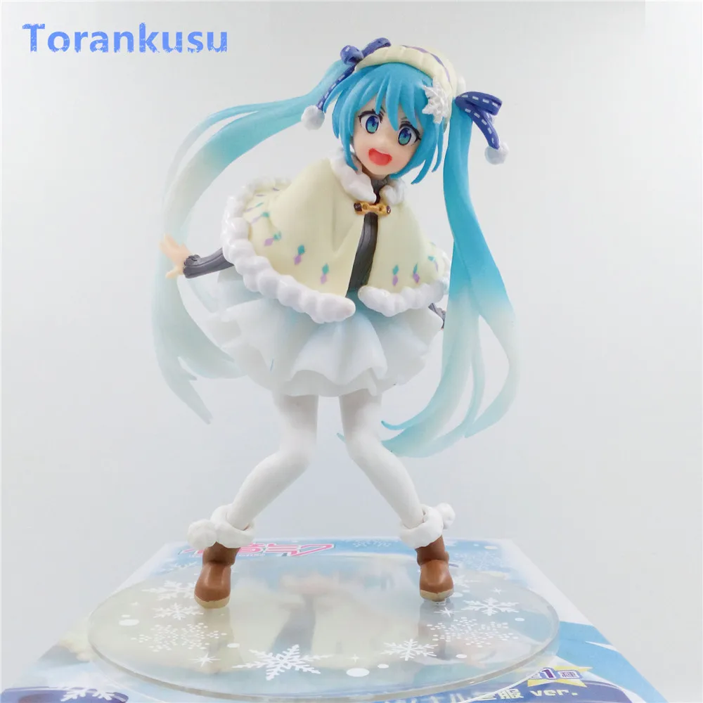 Hatsune Miku Figure Snow Miku Winter Ver. Kawaii Figurine PVC Action Doll Hot Toys For Children Gift Model Figuras Anime Miku PG