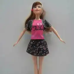 3 шт. Необычные куклы аксессуар в горошек очаровательны короткое платье; костюм платье Одежда для куклы Барби 28-30 см