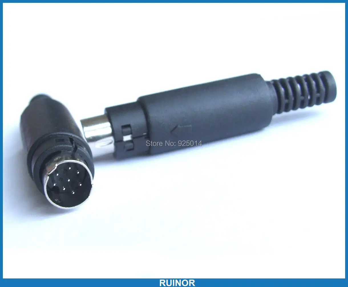 

5 pcs 8 Pin Mini DIN plug Jack Male Connector with Plastic Handle Soldering