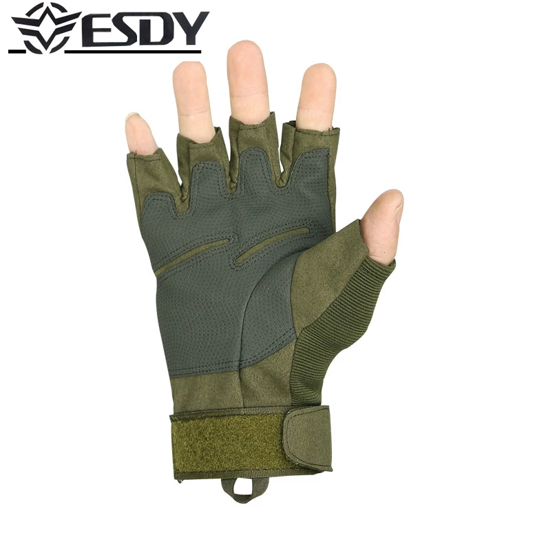 

Hot2017 ESDY Outdoor Black hawk tactical Hell storm half gloves mountaineering climbing Camping Hiking training gloves Men