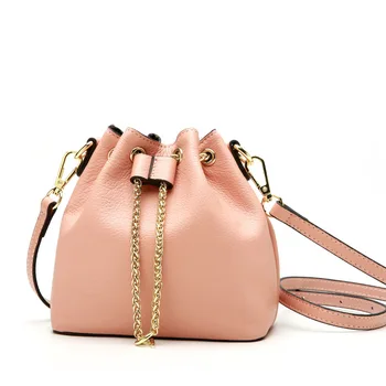 

Fashion bucket bag Pabojoe brand cow leather Messenger Bag new women 100% genuine leather shoulder bag free shipping