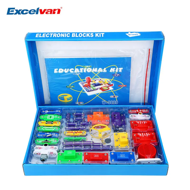Free Shipping New Creative Electronics Blocks kit Kids