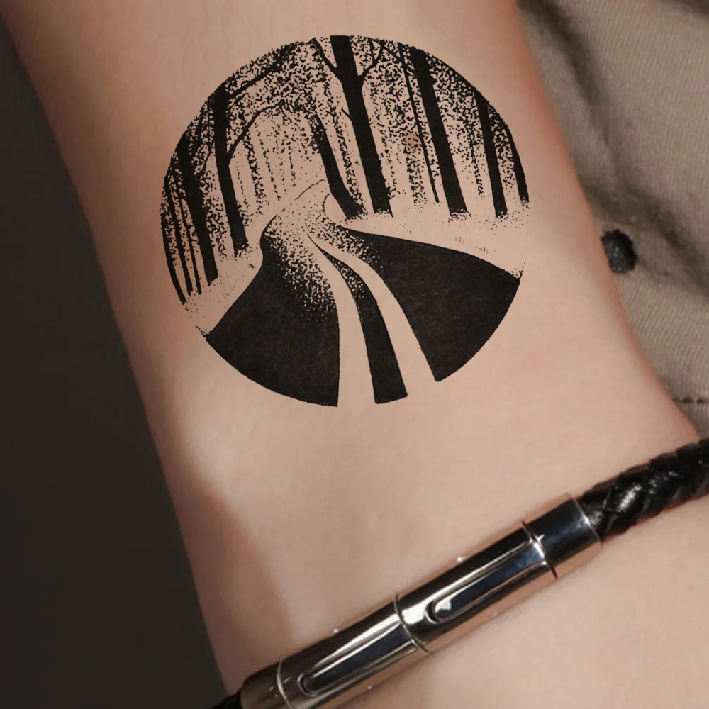Vankirs Wasser Transfer Dschungel Wald Handgelenk Tattoos Aufkleber Manner Schwarz Arm Temporare Tattoo Korper Kunst Malerei Gefalschte Benutzerdefinierte Tatoos Temporare Tattoos Aliexpress