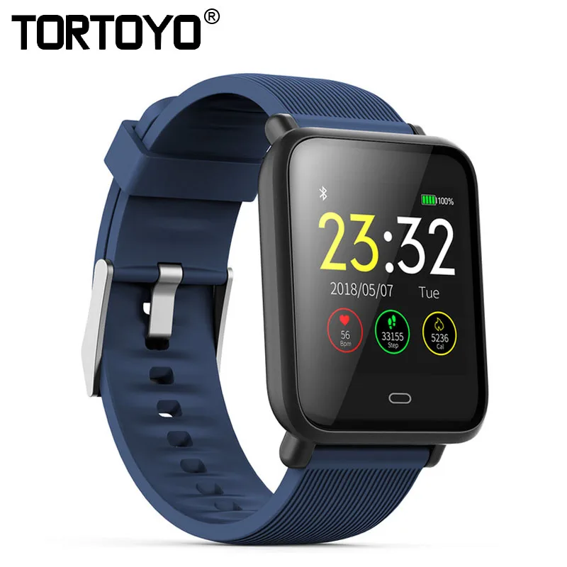 

TORTOYO Q9 Smart Watch Blood Pressure Heart Rate Sleep Monitor Bracelet IP67 Waterproof Sports Men Smartwatch for iOS Android