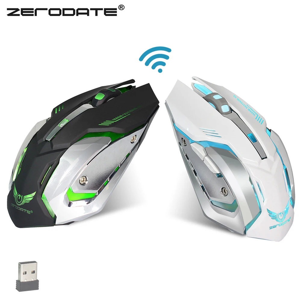 Zerodate X70 USB Беспроводной компьютерных игр Мышь 2400 Точек на дюйм красочные