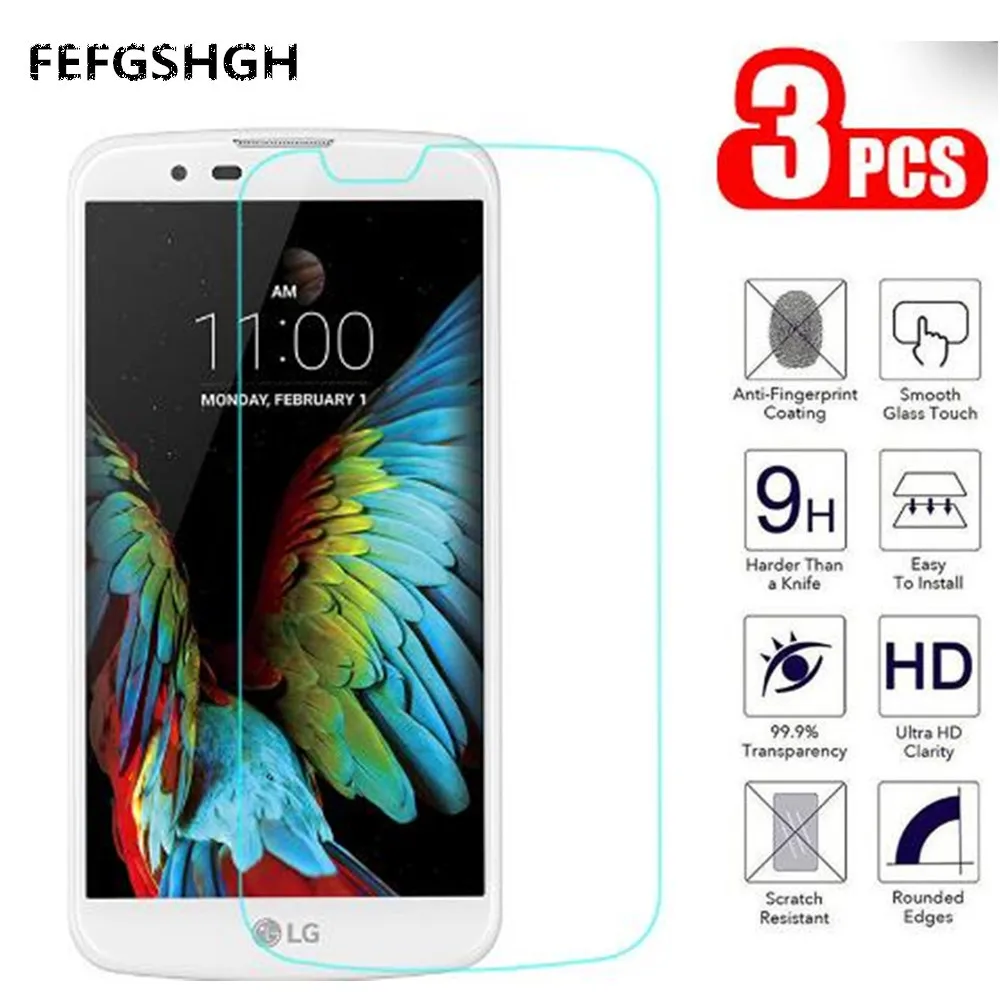 Закаленное стекло 9H 2.5D для LG K10 Защитное экрана 2016 M2 LTE K420N K410 K430 K430ds фотостекло |