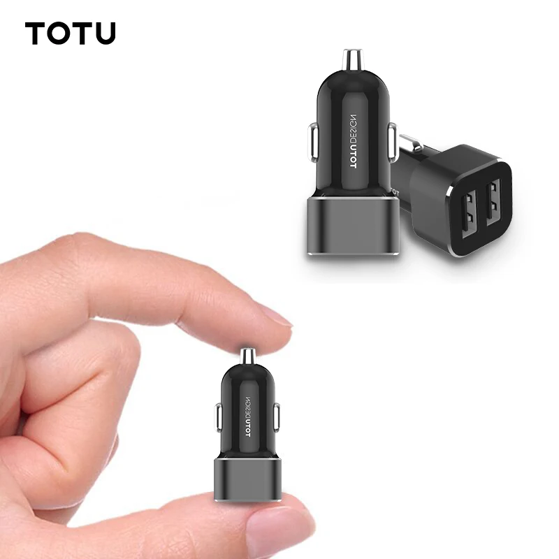 

TOTU Dual USB Car Charger For iPhone Xs Samsung S10 Xiaomi Mi 9 8 2.4A Fast Car Charging Adapter Mobile Phone Car USB Charger