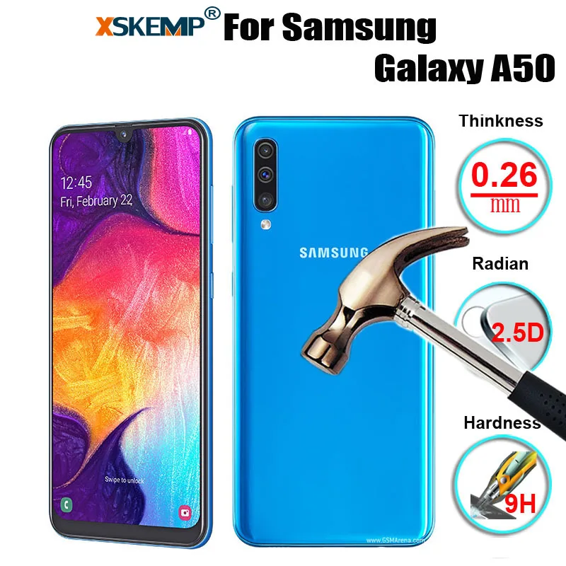 XSKEMP 2.5D Защитное стекло для samsung Galaxy A50 подлинное закаленное стекло Gorilla Защитная пленка для ЖК-экрана - Цвет: Samsung Galaxy A50