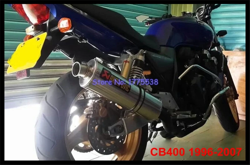 Oval L: 500mm ID: 51mm/54mm/57mm/61mm/63mm/65mm Universal motocicleta escape silenciador Escape modificado silenciador de motocicleta para CB400