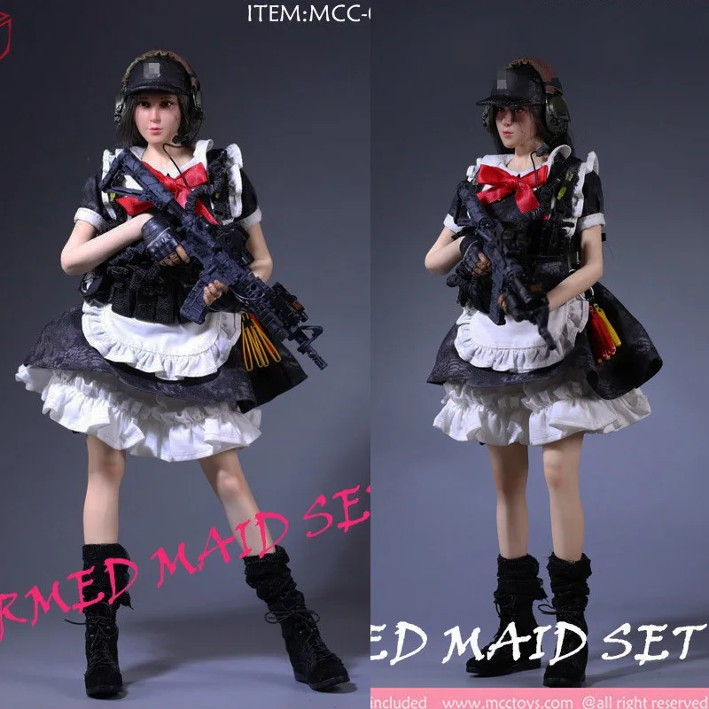

[ESTARTEK] MCCTOYS MCC-003 1/6 Black Python Camouflage Armed Maid Suit for 12inch Female Shooter Collectible Action Figures DIY