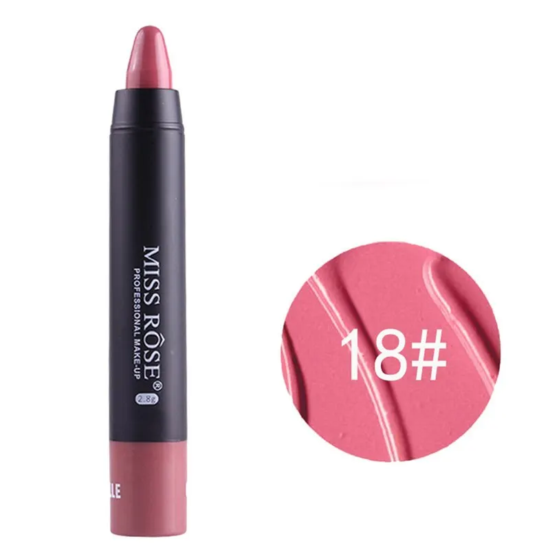 Водостойкая помада MISS ROSE VitaminE матовая косметика для губ телесного цвета женский