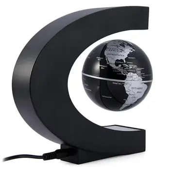 

LED C Shape World Map Floating Globe Magnetic Levitation Light Antigravity Magic/Novel Light Xmas Birthday Gift Home Decor