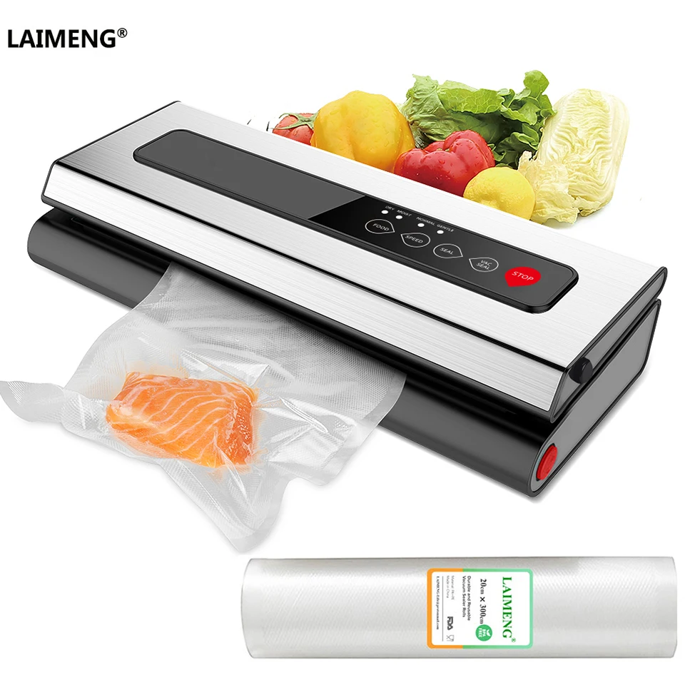 LAIMENG Vacuum Food Sealer Machine With Food Grade Vacuum Bags Packer