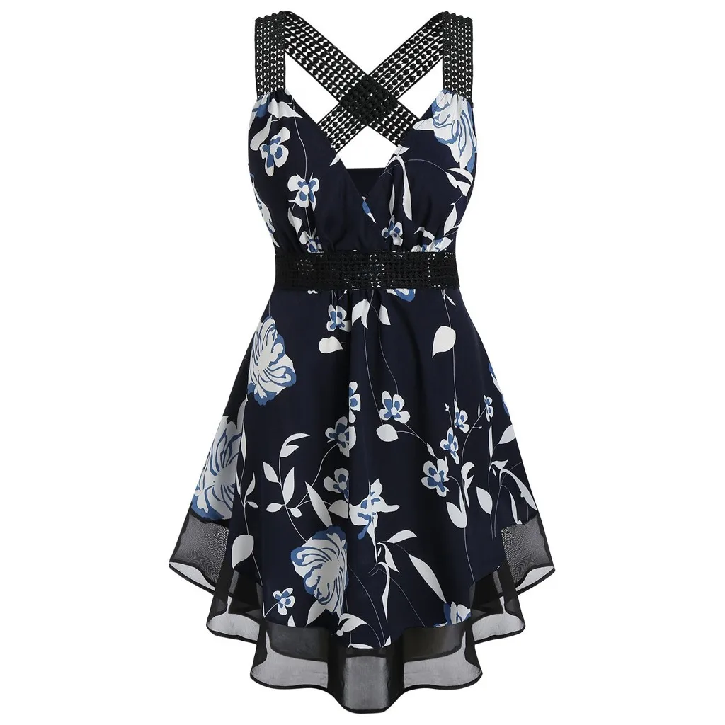 

Jaycosin TOP Women V Neck Plus Size shirt female Floral Print Tunic elegant Tank Top Sleeveless comfortable Shirts Blouse