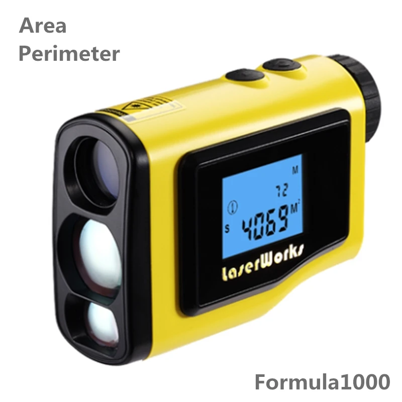 LaserWorks Rangefinder 1000m LCD height angle perimeter and area