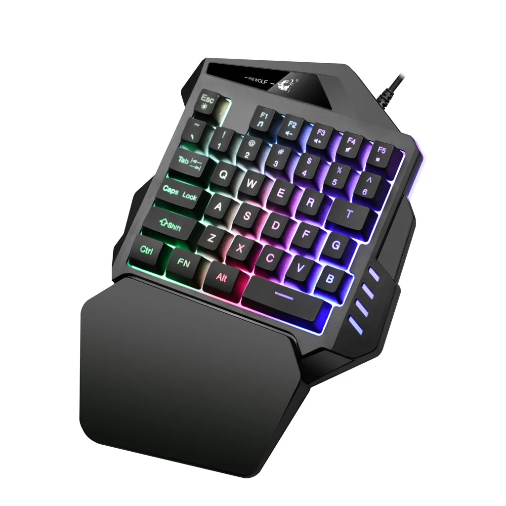 Проводной 35-ключ Esport игровая клавиатура с светодиодный проводной подсветки Gaming Keyboard Gamer клавиатура