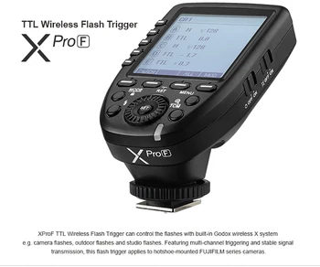 

Godox Xpro-F TTL Wireless Flash Trigger for Fujifilm 1/8000s HSS TTL-Convert-Manual Function Large Screen Slanted Design