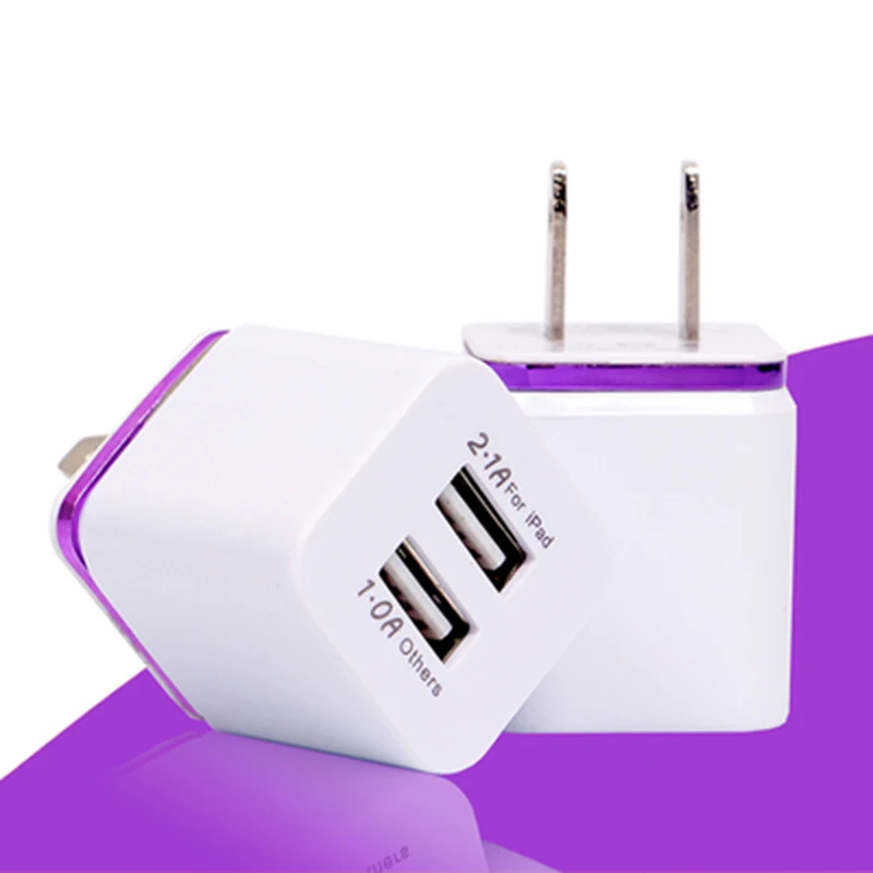

US Plug 5V 2.1/1A Dual USB AC USB Charger Wall Power Adapter for ipad iPhone Samsung HTC Cell Phones