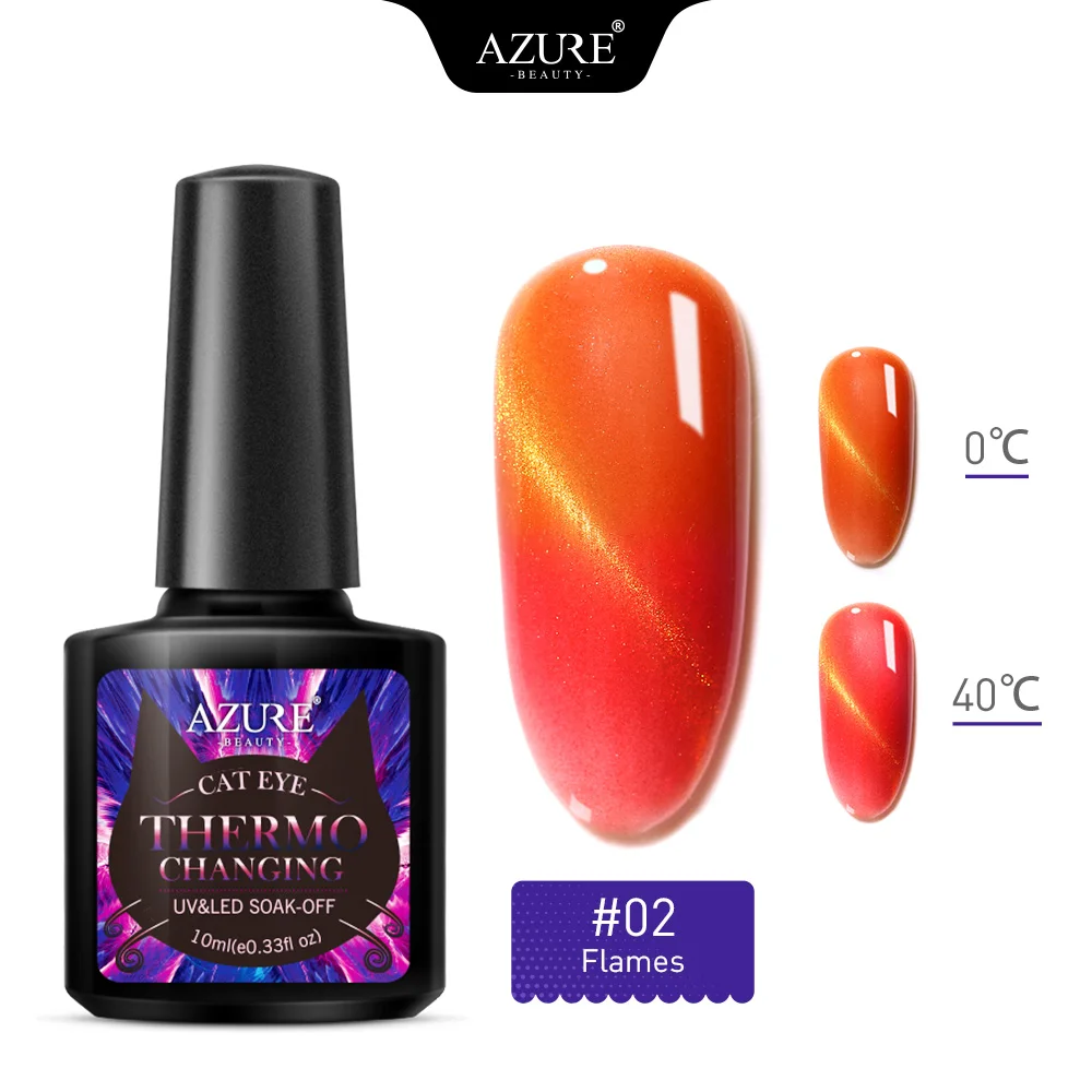 Azure Beauty гель для кошачьих глаз температура хамелеона УФ лак ногтей отмачиваемый