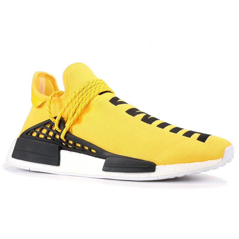 

2019 NMD Human Race Pharrell Williams X BBC Yellow Black Nerd Sports Running Shoes designer Men Shoes sneaker